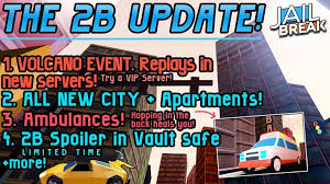 Leave the vault, go through the laser course again, and then pick one of the three exits to escape. Jailbreak Update Roblox New City Roblox City