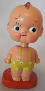 Vintage Baby Bobble Head Cupie Kewpie Doll Baby Nodder Made In Japan Swimsuit Kewpie Dolls Kewpie Bobble Head