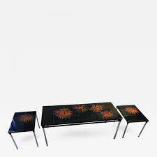 I found this same table on another website, initally. Fabulous Flower Power Italian Tile Coffee Table And Pair Of End Tables
