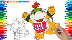 Mario is seen beside a tall coworker in it. Mario Coloring Pages Bowser Jr Super Kins Author