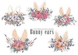 Easter Bunny Ears Png Watercolor Rabbit Ears Clipart Baby Etsy In 2021 Easter Bunny Ears Bunny Ear Easter Bunny