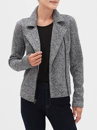 Petite Textured Knit Moto Jacket Banana Republic Factory Womens Moto Jacket Textured Knit Jackets
