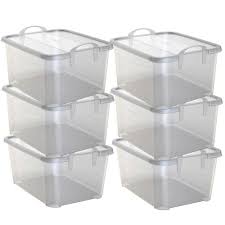 Life Story Clear Stackable Closet And Storage Box 55 Qt Containers 6 Pack 6 X Cs 50 The Home Depot Closet Storage Plastic Underbed Storage Storage Totes