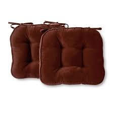 Many pads fit over a chair's back or seat and have straps or ties that hold them securely in place. Greendale Home Fashions Hyatt Burgundy Microfiber Chair Pad Set Of 2 Cp5207s2 Burgundy The Home Depot