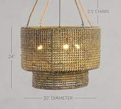 Natural rattan drum pendant light. Rattan Double Drum Pendant Pottery Barn