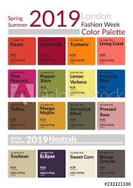 London Fashion Week Spring Summer 2019 Color Palette Colors Of The Year Palette Fashion Colors Color Trends Fashion Fashion Week Spring Spring Color Palette