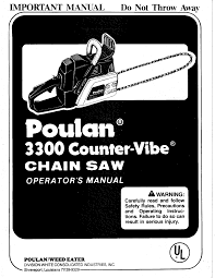 Poulan Chainsaw Gas Manual L0808198