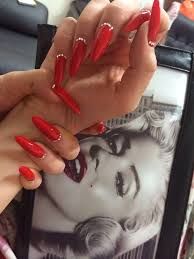 75red wine fade and glitter nails. 50 Creative Red Acrylic Nail Designs To Inspire You