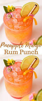 Pineapple Mango Rum Punch Drink Cocktailrecipes Drinks Alcohol Recipes Rum Punch Drink Party Drinks Alcohol