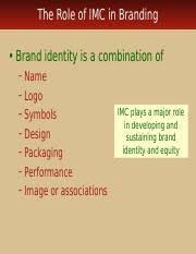 We did not find results for: Ch02 Mcm322 Role Of Imc In Branding Ppt The Role Of Imc In Branding U2022 Brand Identity Is A Combination Of U2013 U2013 U2013 U2013 U2013 U2013 U2013 Name Logo Course