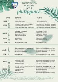 The president of the republic of the philippines. 2021 National Holidays In The Philippines English Fella