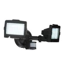 Nature Power 120 Integrated Led Black Dual Head Outdoor Solar Motion Activated Security Flood Light 23401 The Home Depot Security Lights Solar Security Light Outdoor Solar