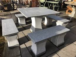 Outdoor portable wine table with foldable round desktop mini wooden easy camping equipment garden furnitures camping equipment. Granite Garden Patio Set Architectural Salvage Ireland