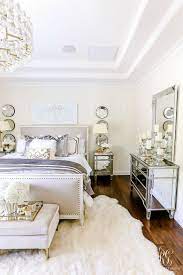 Use iron as a neutral. Luxurious Silver And Gold Fall Bedroom Randi Garrett Design