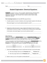 Chemistry balancing chemical equations worksheet answer key. Gizmo Chemical Equations Mole Unit Molecules