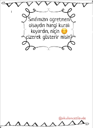Scamper Sinif Kurallari Okul Oncesi Okul Oncesi Egitim Sinif