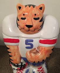 Coco Dowley Feline FOOTBALL Player 5 Tiger Cat limited edition Cookie Jar