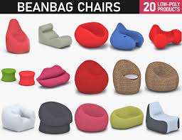 Bean Bag Chairs Collection 3d Model Bean Bag Chair Bean Bag Chair Pattern Bean Bag
