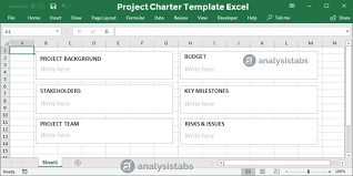 Project Charter Template Excel Analysistabs Innovating
