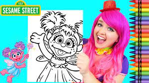 A character from sesame street coloring and printable page. Coloring Abby Cadabby Sesame Street Coloring Page Crayola Crayons Kimmi The Clown Youtube