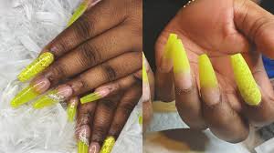 Spice up your look with yellow nails from alibaba.com. Beginner Nail Tech Ep 6 Watch Me Work Long Coffin Nails Yellow Ombre Youtube