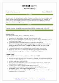 If you feel that you still need more guidance, try examining the job description tips below. Accounts Officer Resume Samples Qwikresume