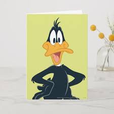 Daffy Duck Card Zazzle Com Daffy Duck Looney Tunes Characters Custom Greeting Cards