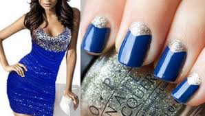 Típico o no, siempre tendremos en. Manicura Bajo El Vestido Azul 56 Fotos Que Diseno Para Unas Cortas Se Ajusta Al Vestido Azul Marino De La Noche Para El Piso Y Para La Boda