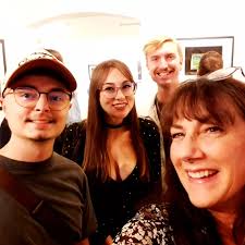 🎆Great show at the Hygienic Art Gallery thru October. Here is opening  night and selection of winners of the juried photography.🕵️‍♂️Met great  people including artist Lucas & friends. He painted my book