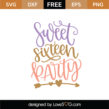 Free Free 231 16Th Birthday Cake Topper Svg Sweet 16 Svg Free SVG PNG EPS DXF File