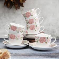 Buy Cream Super Cup & Saucer Sets of 12 Online