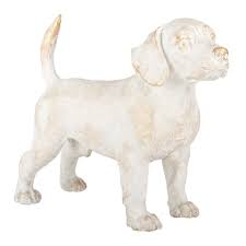 Statuette Chien Blanche H29 Maisons Du Monde Chien Blanc Chien Maison Du Monde