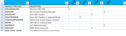 Sod matrix template excel : Transaction To Role Mapping Sap Blogs