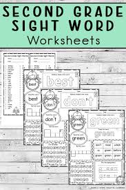 second grade sight word worksheets simple living creative learning