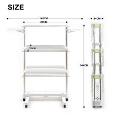The lg dryer rack is the perfect solution for your delicate sweaters, favorite shoes, stuffed animals and other heavy items. Large Foldable Rolling Clothes Airer Laundry Drying Rack With 8 Lockab Auchoice