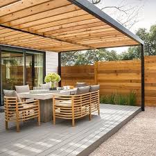Uberdachung Terrasse Holz Und Stahl In 2020 Outdoor Pergola Pergola With Roof Pergola