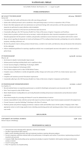 Guide to make a resume for radiologic you're the doctor's eyes and ears inside the patient. Ct Technologist Resume Sample Mintresume
