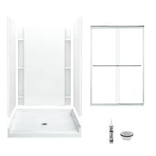 Shop sterling ensemble shower kit rh white in the shower stalls & enclosures section of lowes.com. Sterling Sterling Accord 48 In X 36 In Shower Kit Chrome With Clear Glass In The Shower Stalls Enclosures Department At Lowes Com