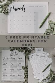 Select the orientation, year, paper size, the number of calendars per page, etc. Modern Hand Lettered Free Printable 2021 Calendars Lemon Thistle Modern Hand Lettering Free Printable Calendar 2021 Calendar
