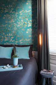 behang amandelbloesem wallpaper almond blossom collection van gogh bn groen behang turkooise behang decoraties