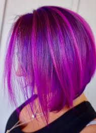 There are enormous purple shades for hairstyles. Vibrant Bob Hair Color Crazy Magenta Hair Bright Purple Hair