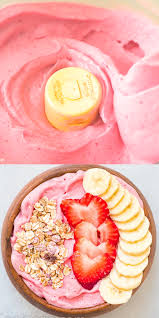 Strawberry Banana Smoothie Bowl In 2020 Health Desserts Smoothie Bowl Recipe Healthy Healty Food
