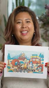 Meet the Artist: Stacy 🎨 She is a Vietnamese American digital artist from  Seattle who loves creating whimsical, cartoony art. , Her KCLS library card  design features camping dogs, inspired by the PNW ...