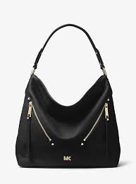 Evie Large Leather Shoulder Bag Michael Kors Leather Hobo Handbags Leather Hobo Michael Kors Bag