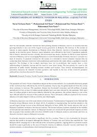 Bukit nanas forest reserve / kl forest eco park, malaysia. Pdf Understanding Of Domestic Tourism In Malaysia A Qualitative Study