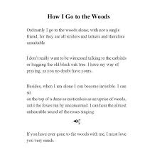 How I Go To The Woods By Mary Oliver Black Oak Tree Words Oak Tree