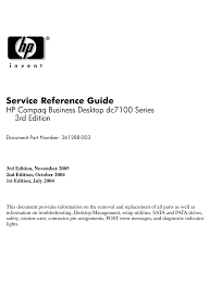You can access hp bios settings on windows 10 by pressing f10, f12, f11, or f8 keys. Hp Compaq Dc7100 Dt Reference Manual Pdf Download Manualslib