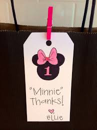 1st Birthday Thank You Gift Ideas Minnie Mouse Birthday Gift Tag Thank You Card Tag Minnie Mouse Baby Custom Gift Tags Minnie Mouse Birthday Party Minnie Birthday Minnie Birthday Party