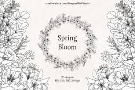 Download Floral Lineart Flower Svg Frame Monogram Graphic By Pawstudio Creative Fabrica