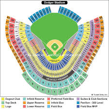 Elysian Park Map Dodger Stadium Baseball Seating Chart